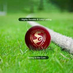 SG Leather Cricket Ball - Seamer (Red) - 2 Piece - 300g